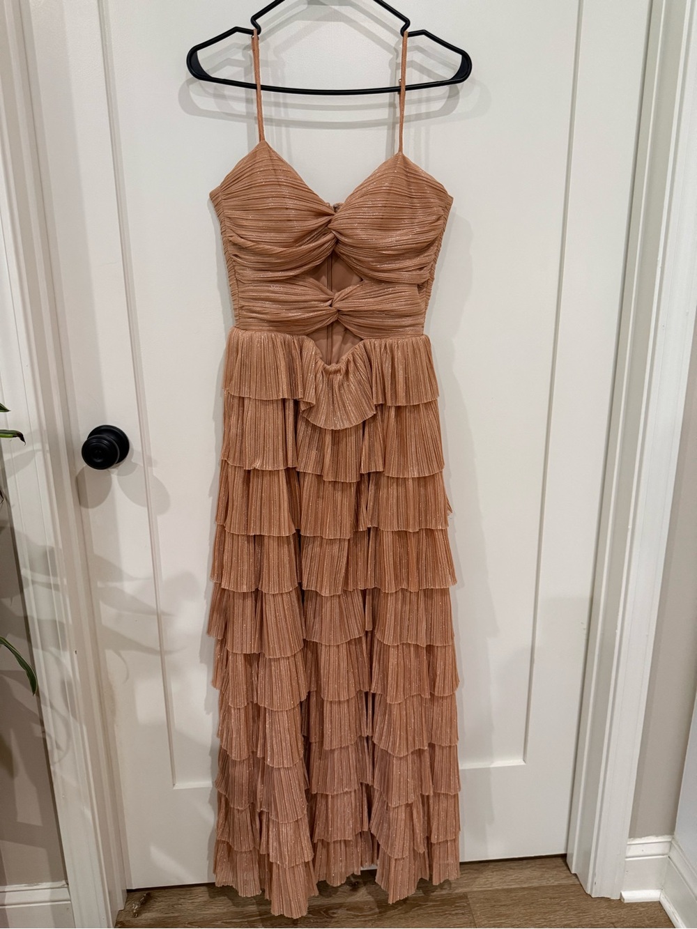 Gianni Bini Tiered Maxi Dress Brown Size 6 Like New